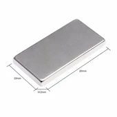 100 Adet 20x10x2 Mm Neodyum Mıknatıs Köşeli Magnet N35 Nikel Kaplama Güçlü Kaliteli Dayanıklı thumbnail 5