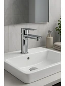 Lüks Sabit Lavabo Bataryası Tek Kollu Musluk – Su Tasarruflu Banyo & Mutfak Uyumlu thumbnail 2