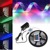 5 Metre Rgb Şerit Led Seti-iç Ve Dış Mekan Silikonlu-tak Çalıştır thumbnail 1