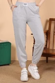 Rahatlığın Şıklığı Tarz Gri Paçası Lastikli Eşofman Altı thumbnail 1