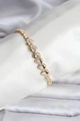 14K Gold Renk Kaplama Kalp Model CM Kadın Bileklik - TJ-BB8122 thumbnail 1
