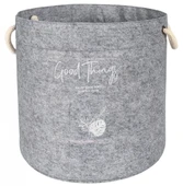 Kulplu Yuvarlak Düzenleyici Çok Amaçlı Kolay Taşınabilen Organizer Keçe Sepet (mega) 03648 thumbnail 4