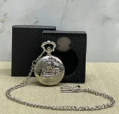 Özel Kutulu Tren Temalı Gümüş Köstekli Saat Alk4657 thumbnail 1