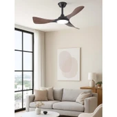 Huzur Elektrik Kumandalı 3 Kanatlı Ledli Tavan Vantilatörü Ahşap Renk CT-3002 thumbnail 3