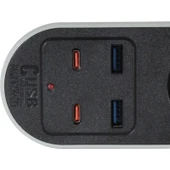 Ars 2 USB 2 Type C Girişli Akım Korumalı 2 Metre 3'lü Priz thumbnail 4