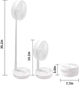 Teleskopik Fan Vantilatör 4 Modlu Şarjlı Katlanabilir Yükseltilebilir Taşınabilir Serinletici Portatif Masa Vantilatörü thumbnail 3