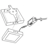 Cata Sıva Üstü Kare LED Armatür Siyah Gövde 18W 3200K Günışığı CT-5236-G thumbnail 4
