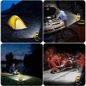 Noas 200W Portatif Taşınabilir Şarjlı Solar LED Projektör Dimlenebilir Işık YL71-0209-S thumbnail 5