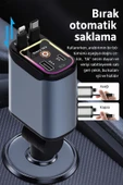 4in1 StarLight Geri Çekilebilir Araç İçi Hızlı Şarj Cihazı Çakmaklık RGB Tavan Aydınlatma 66W USB C thumbnail 4
