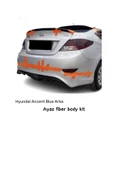 AYAZ FİBER GARAJ HYUNDAİ ACCENT BLUE ARKA TAMPON EKİ FİBER BOYASIZ thumbnail 1