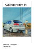 ayaz fiber body kit CHEVROLET LACETTİ HB ARKA TAMPON EKİ FİBER BOYASIZ thumbnail 1