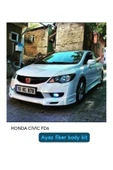 AYAZ FİBER GARAJ HONDA CİVİC FD6 MAKYAJLI ÖN EK Fiber Boyasız thumbnail 1