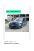 AYAZ FİBER GARAJ RENAULT MEGANE 2 ÖN TAMPON EKİ MAKYAJSIZ KASA UYUMLU KARLIK FİBER BOYASIZ thumbnail 2