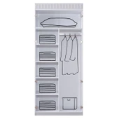 Venüs Çocuk Odası Takımı, Venüs Büyüyen Beşik, Vira 4 Kapaklı Kitaplıklı Dolap, Şifonyer - Gri thumbnail 4