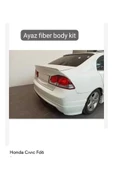 AYAZ FİBER GARAJ HONDA CIVIC FD6 MUGEN ARKA TAMPON EKİ KARLIK FİBER-BOYASIZ thumbnail 1