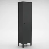 Venezia Tek Kapaklı Ahşap Ayaklı Çok Amaçlı Mutfak, Erzak Dolabı, Banyo Havlu Dolabı - Minifiks - Antrasit thumbnail 5