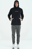 Tommy Life  Erkek Kapşonlu Sweat Siyah ART-88301 thumbnail 1