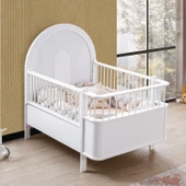 Venüs Çocuk Odası Takımı, Venüs Büyüyen Beşik, Vira 4 Kapaklı Kitaplıklı Dolap, Şifonyer - Beyaz thumbnail 2