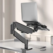 13-32” Amortisörlü Tek Kol Monitör ve Laptop Tutucu Masa Standı thumbnail 2