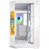 BitFenix Digital T10 EF 850W 80+ Bronze 8.8"RGB USB 3.1 ATX Mid Tower Beyaz Kasa BFC-WT10EFBBW850-4A thumbnail 2