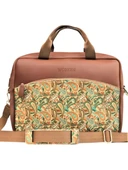 13-14 Inç Laptop, Notebook, Macbook Pro-Air Askılı Deri Çanta Şal Desen Etnik Taba thumbnail 1