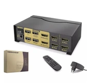 Hadron Hdx1376 2+2 Usb Port  Hdmi Kvm Switch Dual Monitör 2+2 Hdmi  Kablolu Siyah thumbnail 3