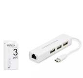 Hadron Hdx7007 Type-C Hub Combo 3-Usb + Lan Beyaz thumbnail 2