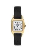 DANIEL KLEIN DKE.1.10815-2 SİYAH DERİ KORDON ALTIN KAPLAMA ROMA RAKAMLI KARE KADIN KOL SAATİ thumbnail 1