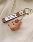 Silikon Anahtarlık Capybara Karakter Figür Çanta Süsü Kapibara Oyuncak thumbnail 3