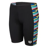 Arena Racing Stripe Swim Jammer Çocuk Siyah Yüzücü Mayosu 009012550 thumbnail 1