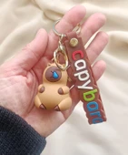 Silikon Anahtarlık Capybara Karakter Figür Çanta Süsü Kapibara Oyuncak 18110 thumbnail 2