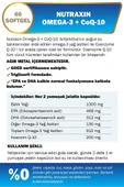 Nutraxin Omega 3 Coenzyme Q10 60 Softjel - EPA DHA GOED thumbnail 2