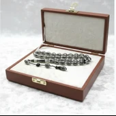 BlackCraft Beyzi Kesim 16'lı Nakkaş İmame Oltu Taşı Tespih thumbnail 1