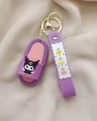Silikon Anahtarlık Terlik Kuromi Karakter Figür Çanta Süsü Oyuncak thumbnail 3