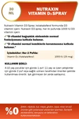 Nutraxin Vitamin D3 1.000 IU Sprey 30 ML - D3 Vitamini Sprey 1000 IU thumbnail 2