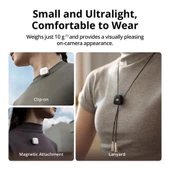 DJI Mic Mini Kompakt Kablosuz Mikrofon Sistemi Kamera ve Akıllı Telefon için (2,4 GHz) thumbnail 2