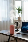 Blackbird KT-H09 Pembe 420 Ml Taşınabilir Mini USB Hava Nemlendirici | Araç ve Ofis İçin Renkli Işıklı thumbnail 3