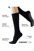 Kaydırmaz Taban Unisex Siyah Yoga, Pilates Ve Tavaf Çorabı | Konforlu Spor Dizaltı Soket Çorap 36-40 thumbnail 2
