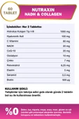 Nutraxin Nadh Collagen 60 Tablet Tip1 Tip3 Hyaluronik Asit, Elastin, Seramid, Resveratrol Glutatyon thumbnail 4