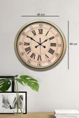 Zentime 40 Cm Eskitme Vintage Duvar Saati thumbnail 5