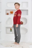 Erkek Çocuk Baskılı %100 Pamuk İnterlok Kumaş Pijama Takımı 12446 thumbnail 9