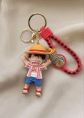Silikon Anahtarlık One Piece Monkey D. Luffy Karakter Figür Çanta Süsü Oyuncak thumbnail 4