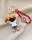 Silikon Anahtarlık One Piece Monkey D. Luffy Karakter Figür Çanta Süsü Oyuncak thumbnail 3