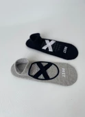 2’li Pilates & Yoga Çorap Seti – Kaydırmaz Tabanlı Unisex Pamuklu Spor Patik Çorap thumbnail 6