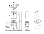 Mia 60 cm Çekmeceli altın meşe alt dolap + lavabo thumbnail 3