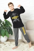 Erkek Çocuk Pijama Takımı %100 Pamuk İnterlok Kumaş 12447 thumbnail 6