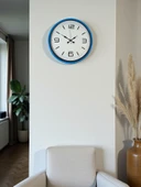 Zentime 36 Cm Mavi Dekoratid Duvar Saati thumbnail 1