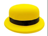 Neon Partisi Sarı Renk Melon Plastik Parti Şapkası thumbnail 1