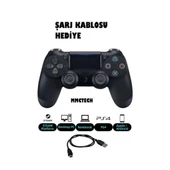 DoubleShock PS4 Kablosuz Oyun Kolu, Yüksek Hassasiyetli Çift Titreşimli Bluetooth Gamepad, Ergonomik Tasarım, PS4 – PC – Android Uyumlu Profesyonel Oyun Kumandası thumbnail 3