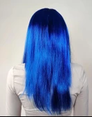 Mavi Renk Uzun Parti Peruğu thumbnail 3